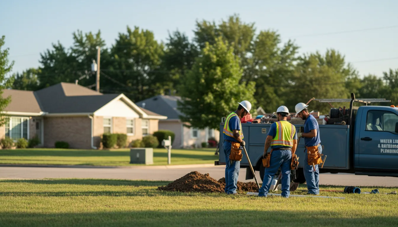 Residential water line and bathroom plumbing service in Sardinia, OH